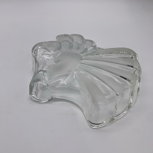 MIKASA Christmas Archangel Clear Frosted Crystal Glass Candy Nut Trinket Dish - Picture 10 of 13